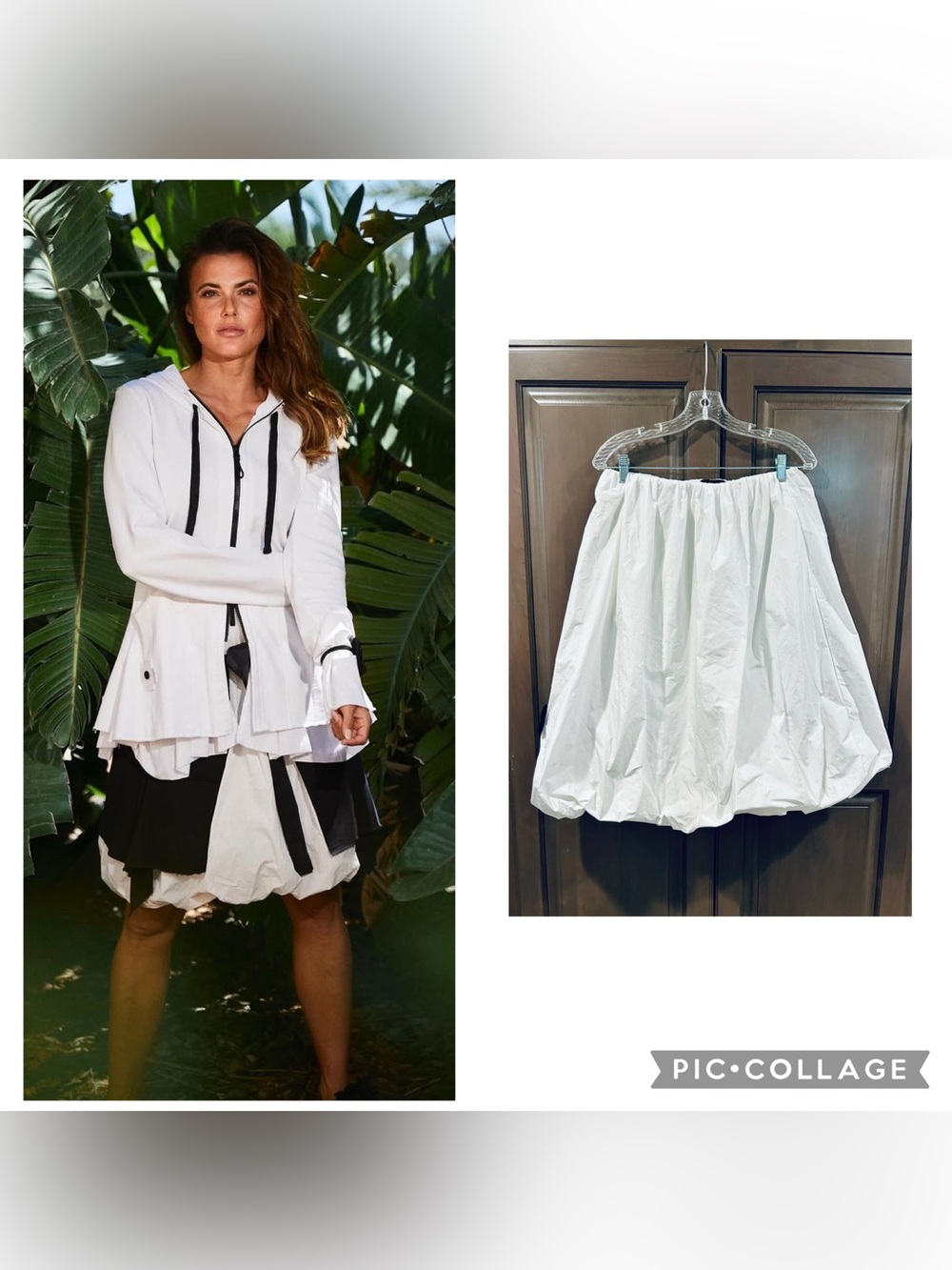 Pluslavie (PLU) Bubble Skirt in White, Size XS